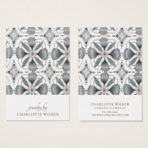 Boho Abstrakt Shapes Earring Visning Card Visitkort