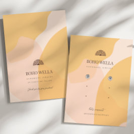 Boho Abstrakt Shapes Earring Visning med Logotyp Visitkort