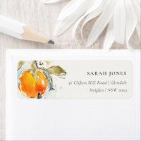 Boho Abstrakt Sketchy Orange Garden Adress