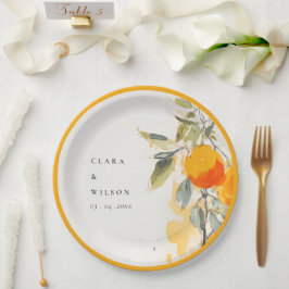 Boho Abstrakt Sketchy Orange Garden Wedding