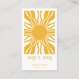 Boho Abstrakt Sol Rays | Retro Visitkort