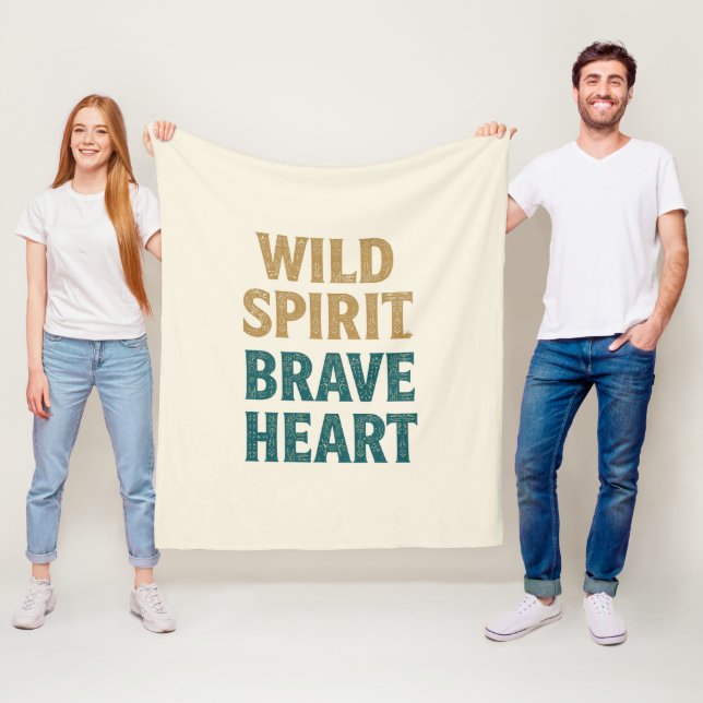 Boho Adventure Wild Spirit Brave Heart Fleecefilt (På plats)