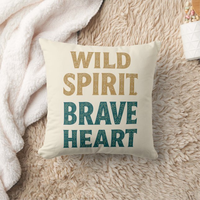 Boho Adventure Wild Spirit Brave Heart Kudde (Filt)