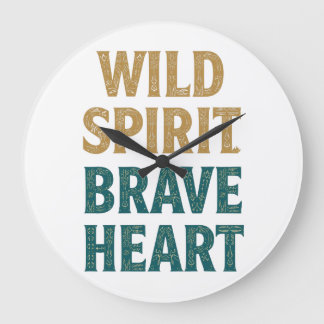 Boho Adventure Wild Spirit Brave Heart Stor Klocka