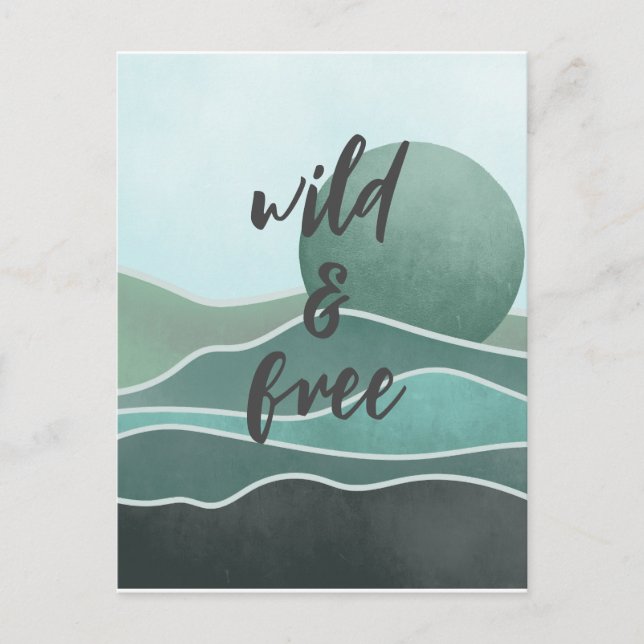 Boho Aesthetic Collage Post Card 030 Vykort (Framsida)