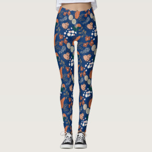 BOHO Aesthetic Mönster A10 D Blue BG Leggings