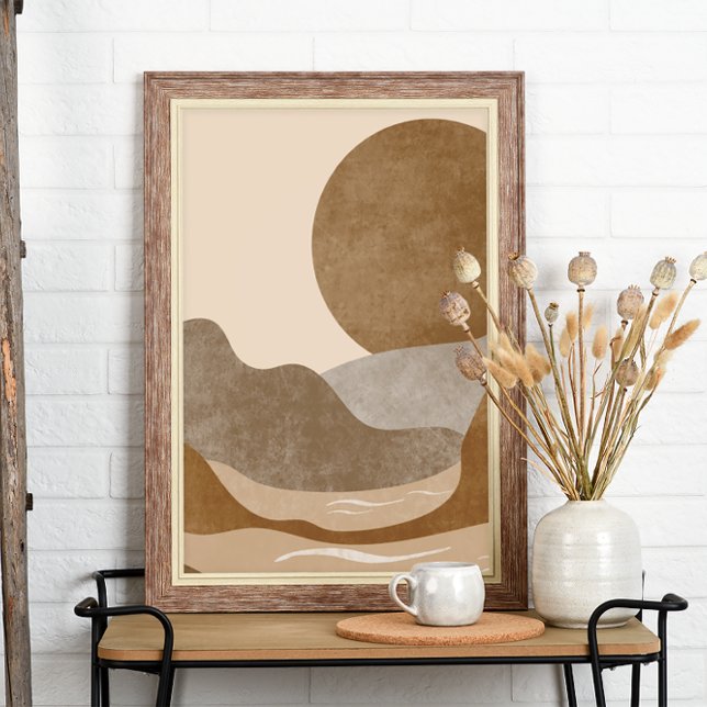 Boho Aesthetic Mountain Landscape Modern Art Poster (Skapare uppladdad)
