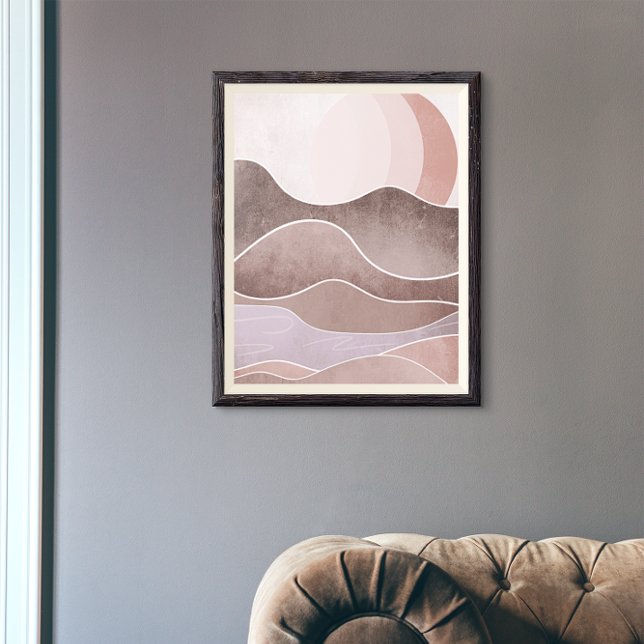 Boho Aesthetic Mountain Landscape Modern Art Poster (Skapare uppladdad)