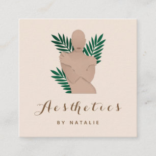Boho Aesthetics Girl Body Silhouette Social Media Fyrkantigt Visitkort