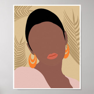 Boho Afrocentrisk Kvinna Poster