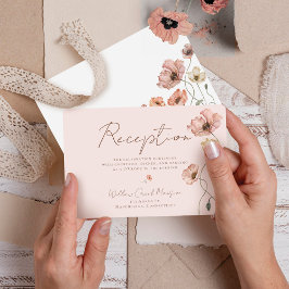 Boho Akvarell Island Örtblommor Bröllopsfirande Tilläggskort