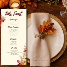 Boho akvarellpumpa & löv Thanksgiving