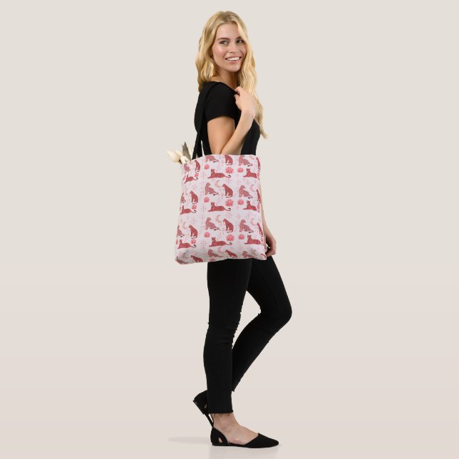 Boho Aloe Moon Toteväska Tygkasse (På modell)
