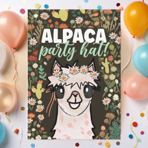 Boho Alpaca Cactus Fiesta inbjuden till andra föde Inbjudningar