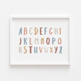 Boho Alphabet liggande poster