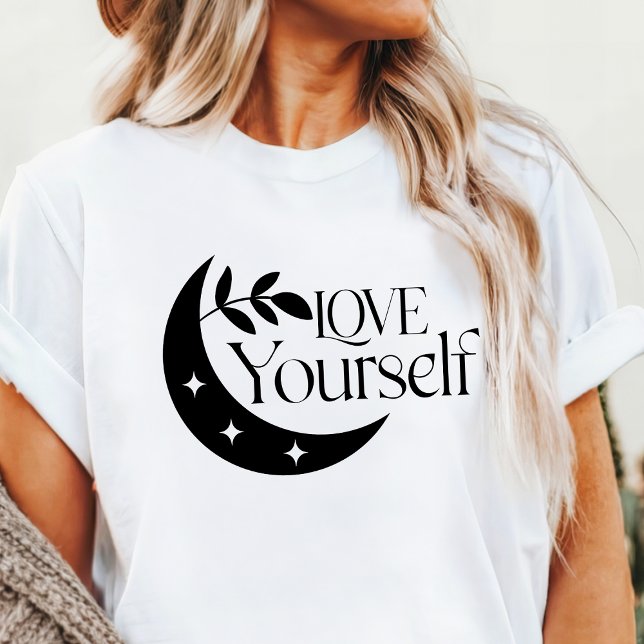 Boho Älska Sig Själv Halvmåne Inspirerande T Shirt (Skapare uppladdad)