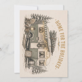 Boho Americana Jul Camper Fågelvägen Julkort