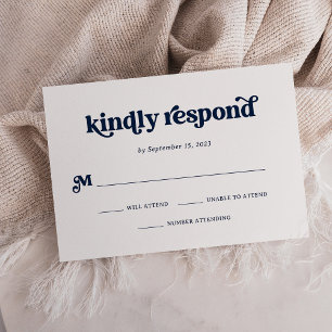 Boho and Retro Mörk Navy Blue and White OSA Kort