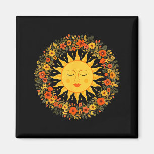 Boho andlig sol Söt bohem Celestial Hippie  Magnet