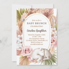 Boho Animal Baby Brunch Inbjudningar