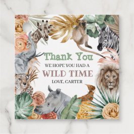 Boho Animal Safari Gåvor Etiketter