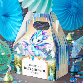 Boho Anpassningsbar Dragon Baby Shower Presentaskar