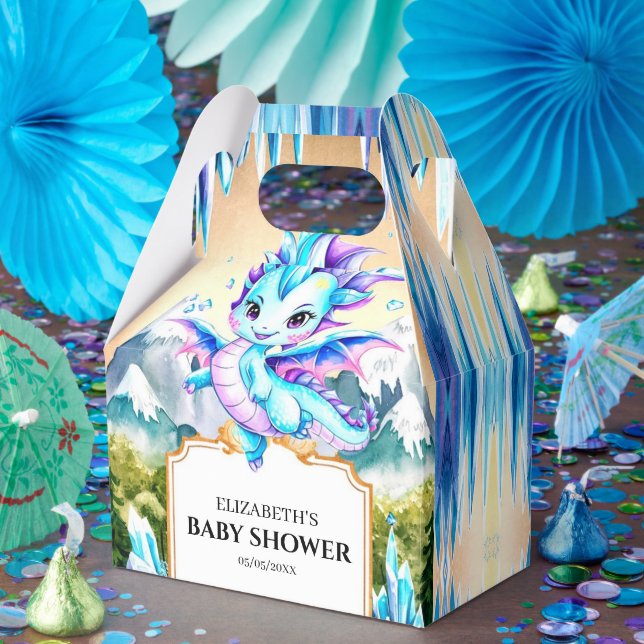 Boho Anpassningsbar Dragon Baby Shower Presentaskar (Part)