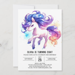 Boho Anpassningsbar Horse Birthday Inbjudningar