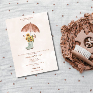 Boho April-duschen tar med mig blommorna. Inbjudningar