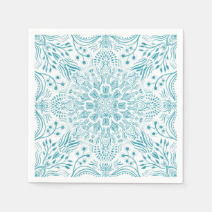Boho Aqua Teal Moroccan-blöjor Pappersservett