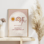 Boho är inte välkommen till första födelsedag poster<br><div class="desc">Välkomna poster om det är bra med bohemisk regnbåge och solsken.</div>