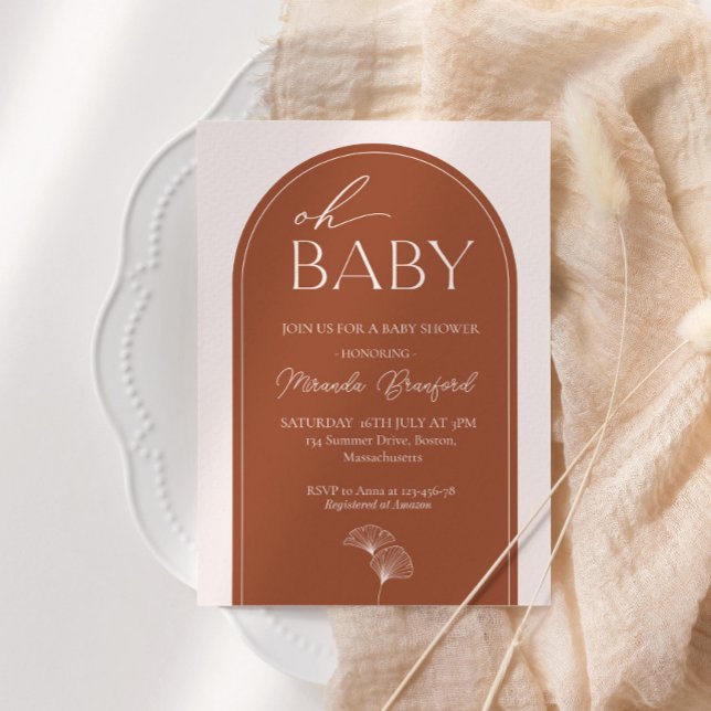 Boho Arch Baby Shower-inbjudan Inbjudningar (Skapare uppladdad)