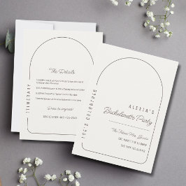 Boho Arch Bachelorette-partiets inbjudan till Itin