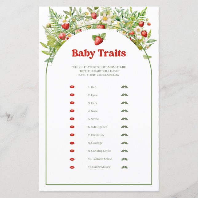 Boho Arch Berry Sweet Strawberry Baby Traits (Framsida)