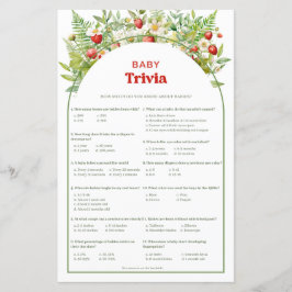 Boho Arch Berry Sweet Strawberry Baby Trivia-spele