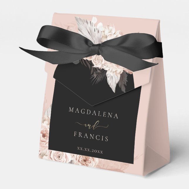 Boho arch bröllopsruta presentaskar (Framsidan Sidan)