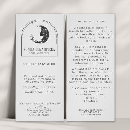 Boho Arch Celestial Crescent Måne Yoga Instructor Reklamkort