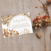 Boho Arch Fall Woodland Animals Bokar för Baby
