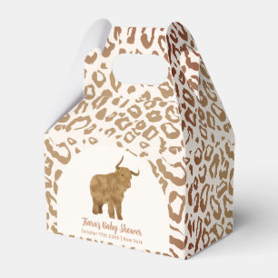 Boho Arch Heliga Cow Western Baby Shower Presentaskar