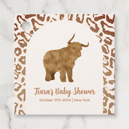 Boho Arch Heliga Ko Västerländsk Baby Shower Gåvor Etiketter
