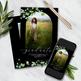 Boho Arch Ivy, Black Studenten Inbjudningar