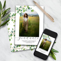 Boho Arch Ivy, White Studenten-tillkännagivandet