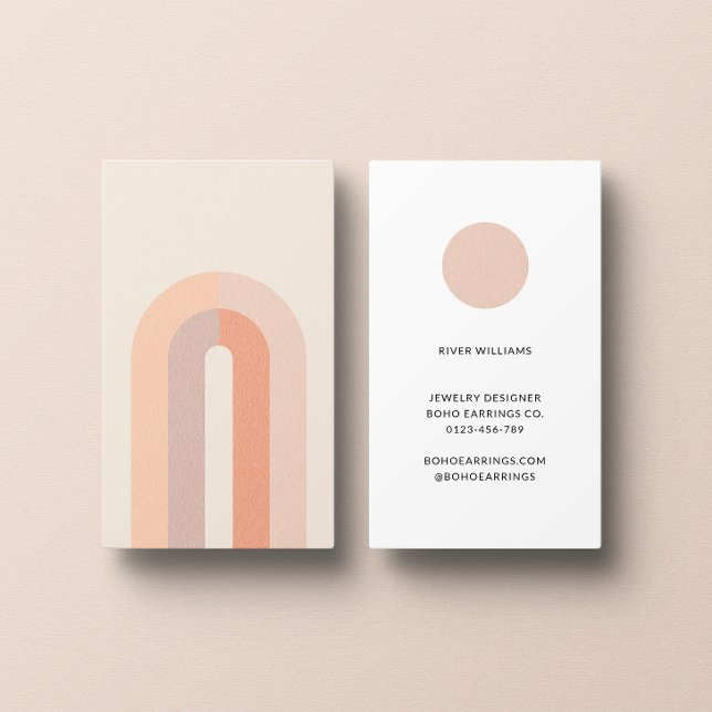 Boho Arch-minimalistiskt Affärskort Visitkort (Skapare uppladdad)