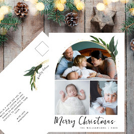 Boho Arch Modern jul Photo Collage Helg Vykort