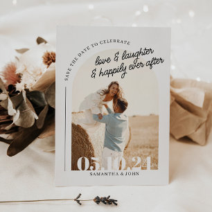 Boho Arch Modern Photo Spara Datumet
