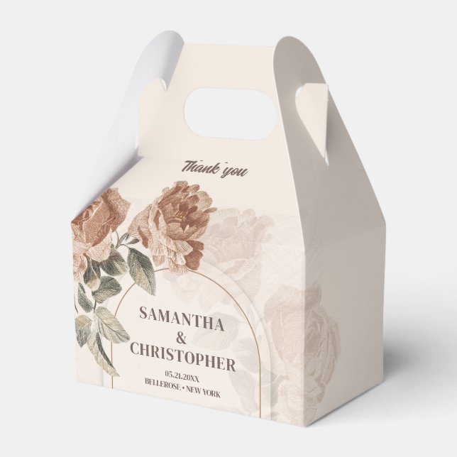 Boho arch neutralt earthy färg rosty sage grönt presentaskar (Framsidan Sidan)