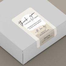 Boho Arch Neutralts Monogram Business Box Seal