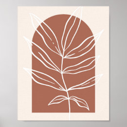 Boho Arch Oversized Botanical Löv 1 Poster