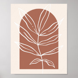 Boho Arch Oversized Botanical Löv 1 Poster