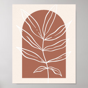 Boho Arch Oversized Botanical Löv 1 Poster